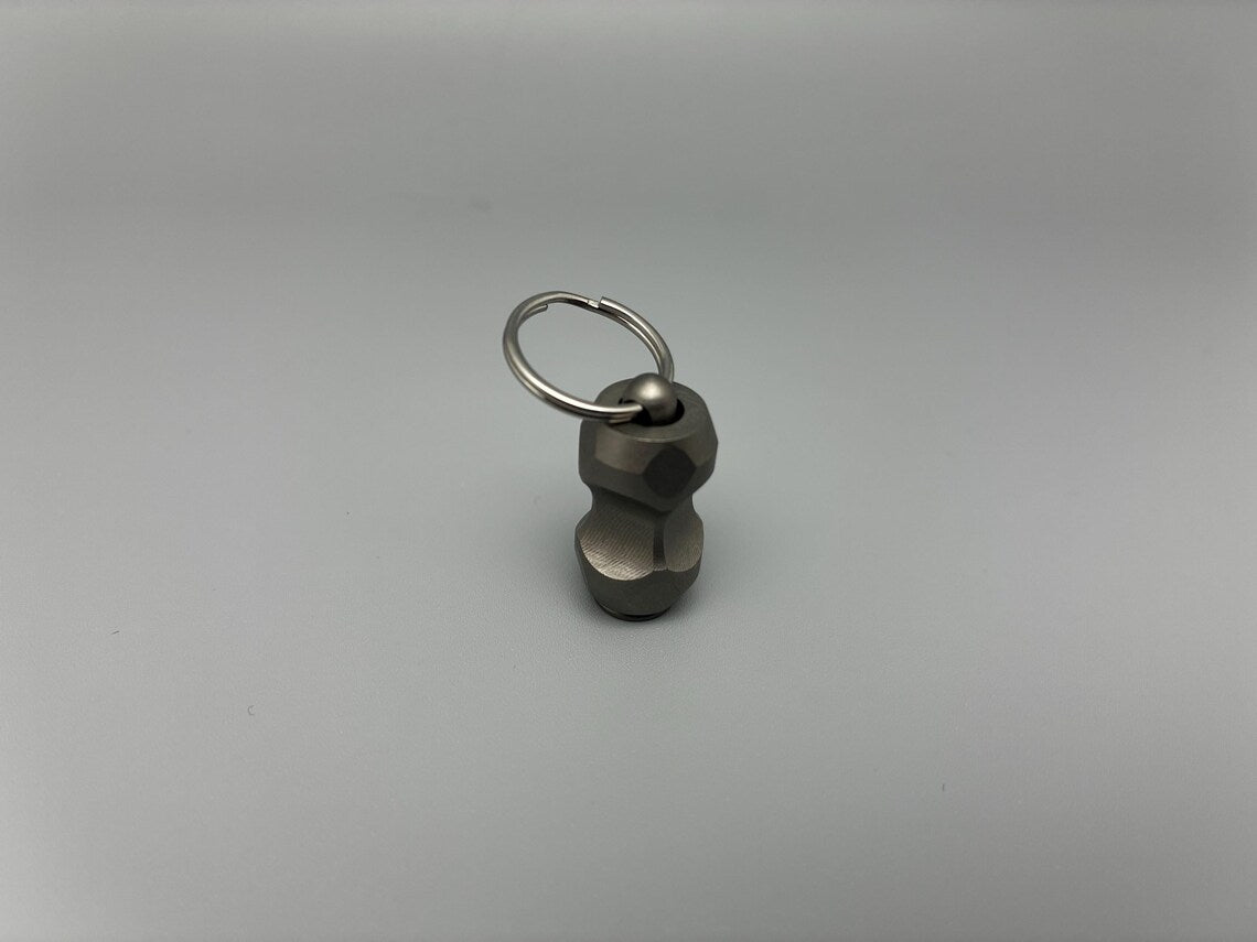 Solid titanium bone bead – For paracord, knives &amp; keychains / MADE IN GERMANY