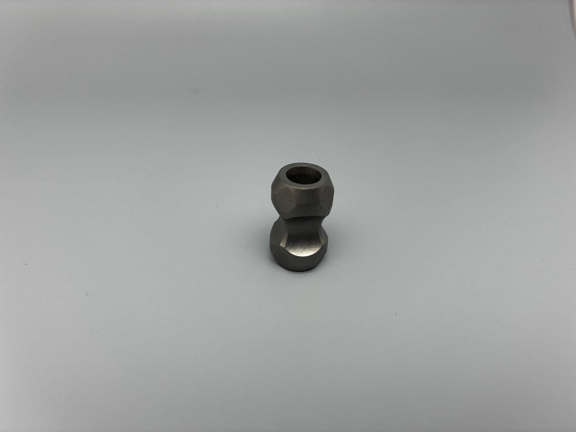 Solid titanium bone bead – For paracord, knives &amp; keychains / MADE IN GERMANY