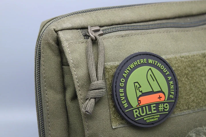 Messerspezi Gummipatch mit Klettverschluss – Hergestellt in Deutschland Regel #9