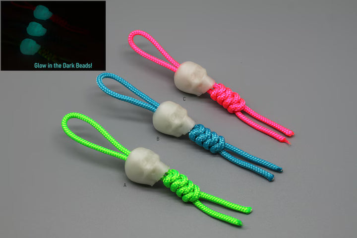 ACCESSORIES Skull Paracord Lanyard with 3D-printed luminous bead 