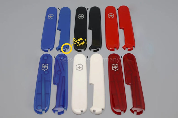 Handles + 91 mm Victorinox PLUS scales and accessories (Quattro and Mini screwdrivers)